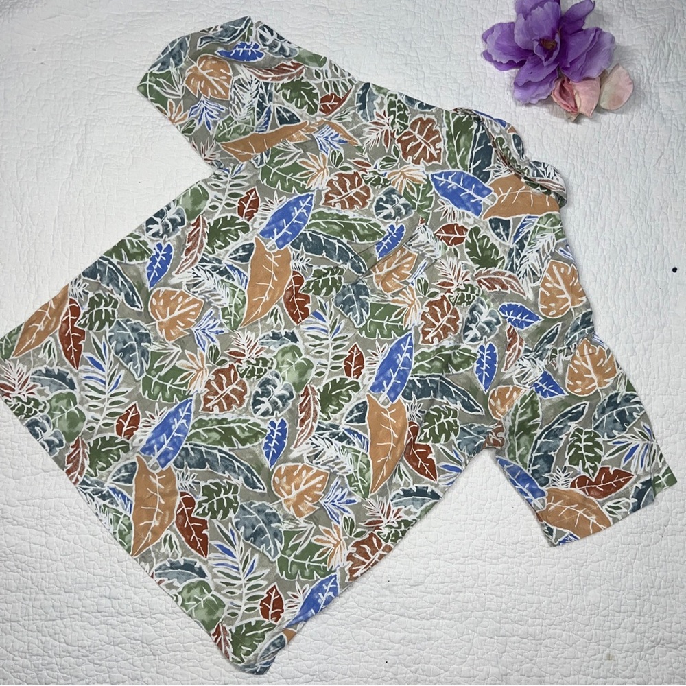 M.E. Sport Men's Tropical Hawaiian Button Down Casual Shirt Top; Sz S - Picture 3 of 6